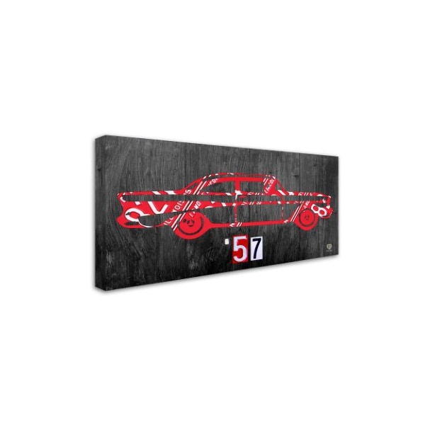 Design Turnpike '57 Chevy License Plate Art' Canvas Art,10x19